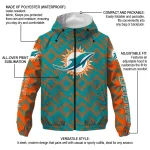 personalized miami dolphins trellis mesh aqua windbreaker jacket best selling