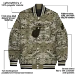 personalized miami heat camouflage abstract camouflage varsity jacket best selling