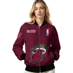 personalized miami heat claw slash red bomber jacket best selling