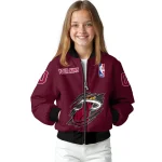 personalized miami heat claw slash red bomber jacket best selling