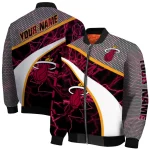 personalized miami heat electric flash red bomber jacket best selling