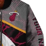 personalized miami heat electric flash red bomber jacket best selling