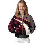 personalized miami heat electric flash red bomber jacket best selling