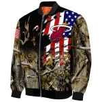 personalized miami heat patriot deer camouflage bomber jacket best selling
