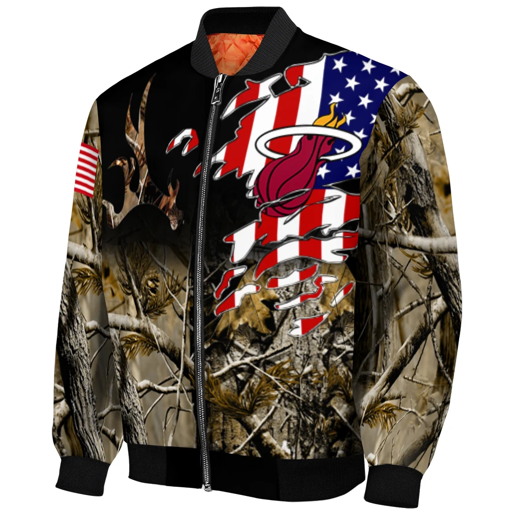 personalized miami heat patriot deer camouflage bomber jacket fashion forward personalized miami heat patriot deer camouflage bomber jacket fashion forward