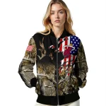 personalized miami heat patriot deer camouflage bomber jacket best selling