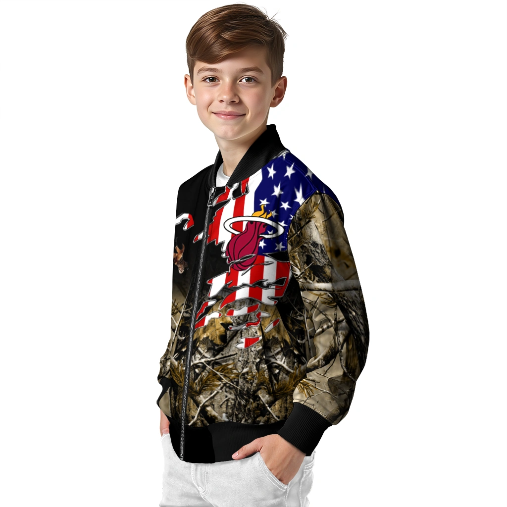 personalized miami heat patriot deer camouflage bomber jacket trendy personalized miami heat patriot deer camouflage bomber jacket trendy