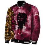 personalized miami heat skull cluster red varsity jacket best selling