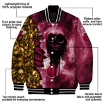 personalized miami heat skull cluster red varsity jacket best selling