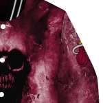 personalized miami heat skull cluster red varsity jacket best selling