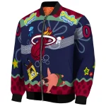 personalized miami heat spongebob playtime red blue bomber jacket best selling