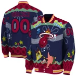 personalized miami heat spongebob playtime red blue varsity jacket best selling