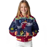 personalized miami heat spongebob playtime red blue varsity jacket best selling
