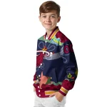 personalized miami heat spongebob playtime red blue varsity jacket best selling