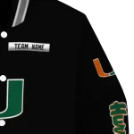 personalized miami hurricanes american flag skull black varsity jacket best selling