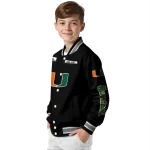 personalized miami hurricanes american flag skull black varsity jacket best selling