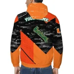 personalized miami hurricanes arrow matrix orange black windbreaker jacket best selling