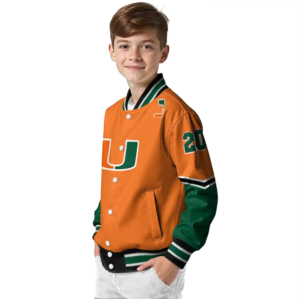 personalized miami hurricanes chevron style orange varsity jacket trendy personalized miami hurricanes chevron style orange varsity jacket trendy