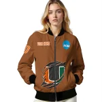 personalized miami hurricanes claw mark orange bomber jacket best selling