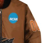 personalized miami hurricanes claw mark orange bomber jacket best selling