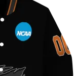 personalized miami hurricanes claw shred black varsity jacket best selling