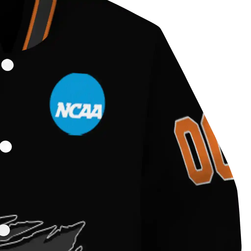 personalized miami hurricanes claw shred black varsity jacket premium grade personalized miami hurricanes claw shred black varsity jacket premium grade