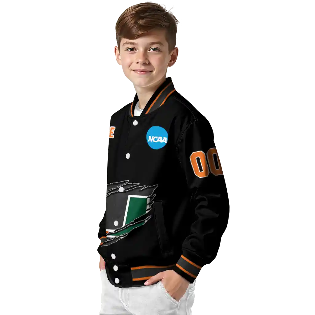 personalized miami hurricanes claw shred black varsity jacket trendy personalized miami hurricanes claw shred black varsity jacket trendy