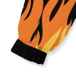 personalized miami hurricanes flame trim orange black windbreaker jacket best selling