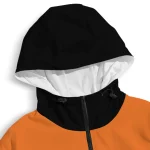personalized miami hurricanes flame trim orange black windbreaker jacket best selling