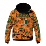 personalized miami hurricanes shark art orange windbreaker jacket best selling
