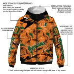 personalized miami hurricanes shark art orange windbreaker jacket best selling