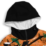personalized miami hurricanes shark art orange windbreaker jacket best selling