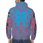 personalized miami marlins geometric blossom blue windbreaker jacket best selling