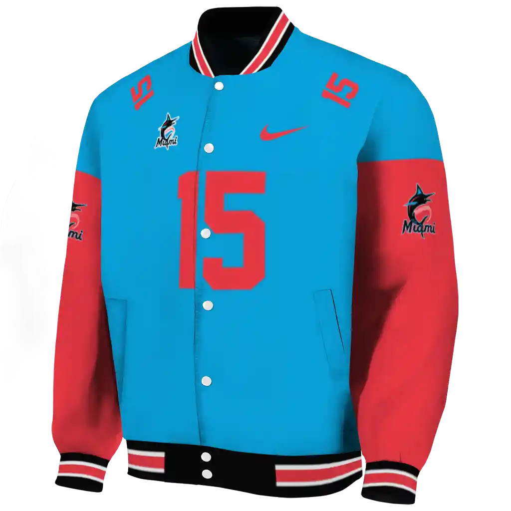personalized miami marlins team patch blue varsity jacket best selling personalized miami marlins team patch blue varsity jacket best selling