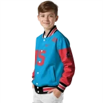 personalized miami marlins team patch blue varsity jacket best selling