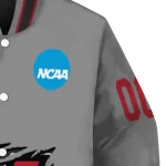 personalized miami redhawks feral slash grey varsity jacket best selling