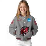 personalized miami redhawks feral slash grey varsity jacket best selling