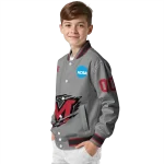 personalized miami redhawks feral slash grey varsity jacket best selling