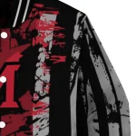 personalized miami redhawks star stripes red black varsity jacket best selling