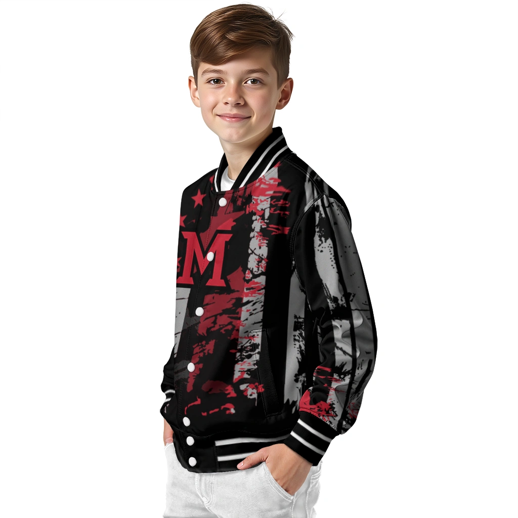personalized miami redhawks star stripes red black varsity jacket trendy personalized miami redhawks star stripes red black varsity jacket trendy