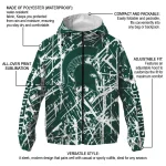 personalized michigan state spartans brushstroke pattern green windbreaker jacket best selling