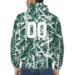 personalized michigan state spartans brushstroke pattern green windbreaker jacket best selling