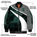 personalized michigan state spartans electric flash green bomber jacket best selling