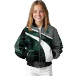 personalized michigan state spartans electric flash green bomber jacket best selling