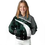 personalized michigan state spartans electric flash green varsity jacket best selling