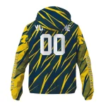 personalized michigan wolverines abstract streaks blue windbreaker jacket best selling