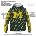 personalized michigan wolverines abstract streaks blue windbreaker jacket best selling