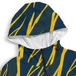 personalized michigan wolverines abstract streaks blue windbreaker jacket best selling