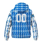personalized middle tennessee blue raiders lightning strike grid blue windbreaker jacket best selling