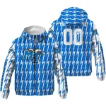 personalized middle tennessee blue raiders lightning strike grid blue windbreaker jacket best selling